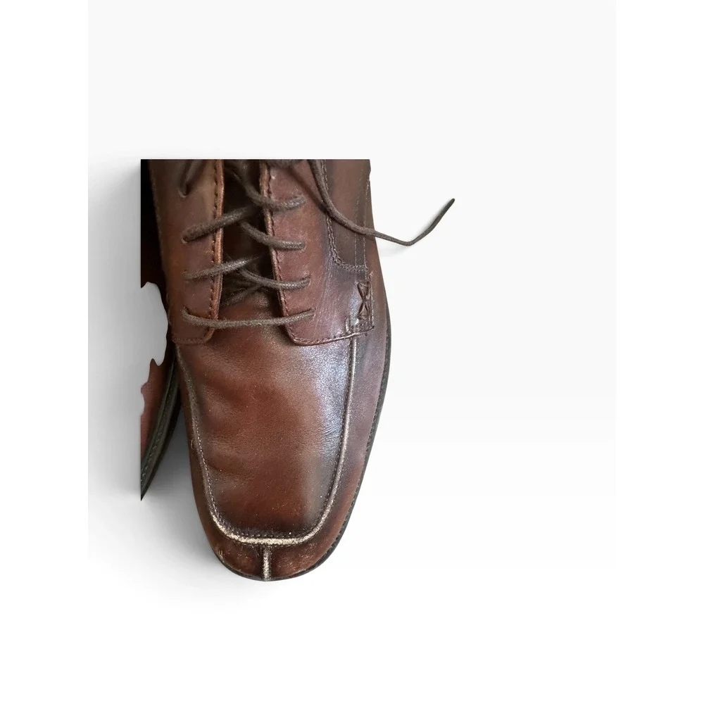 Bostonian Mens 11 Brown Le ather Bicycle Toe Derby Oxford Shoes Business Casual